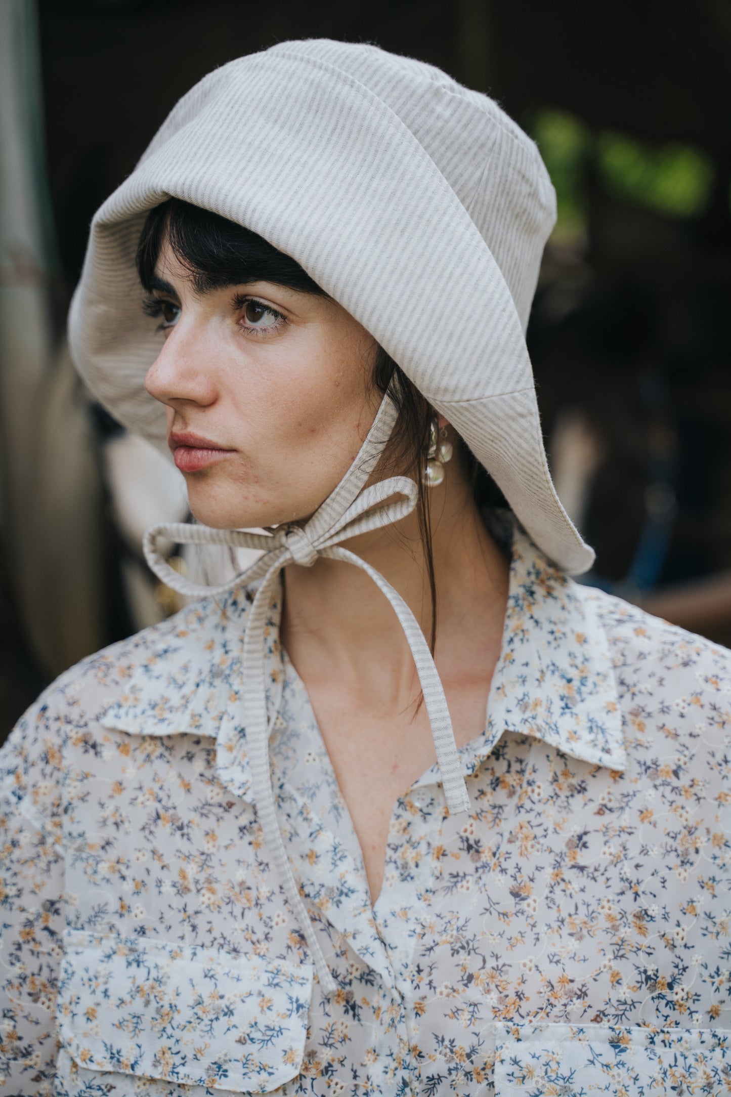 Summer Hat- Blue Stripes