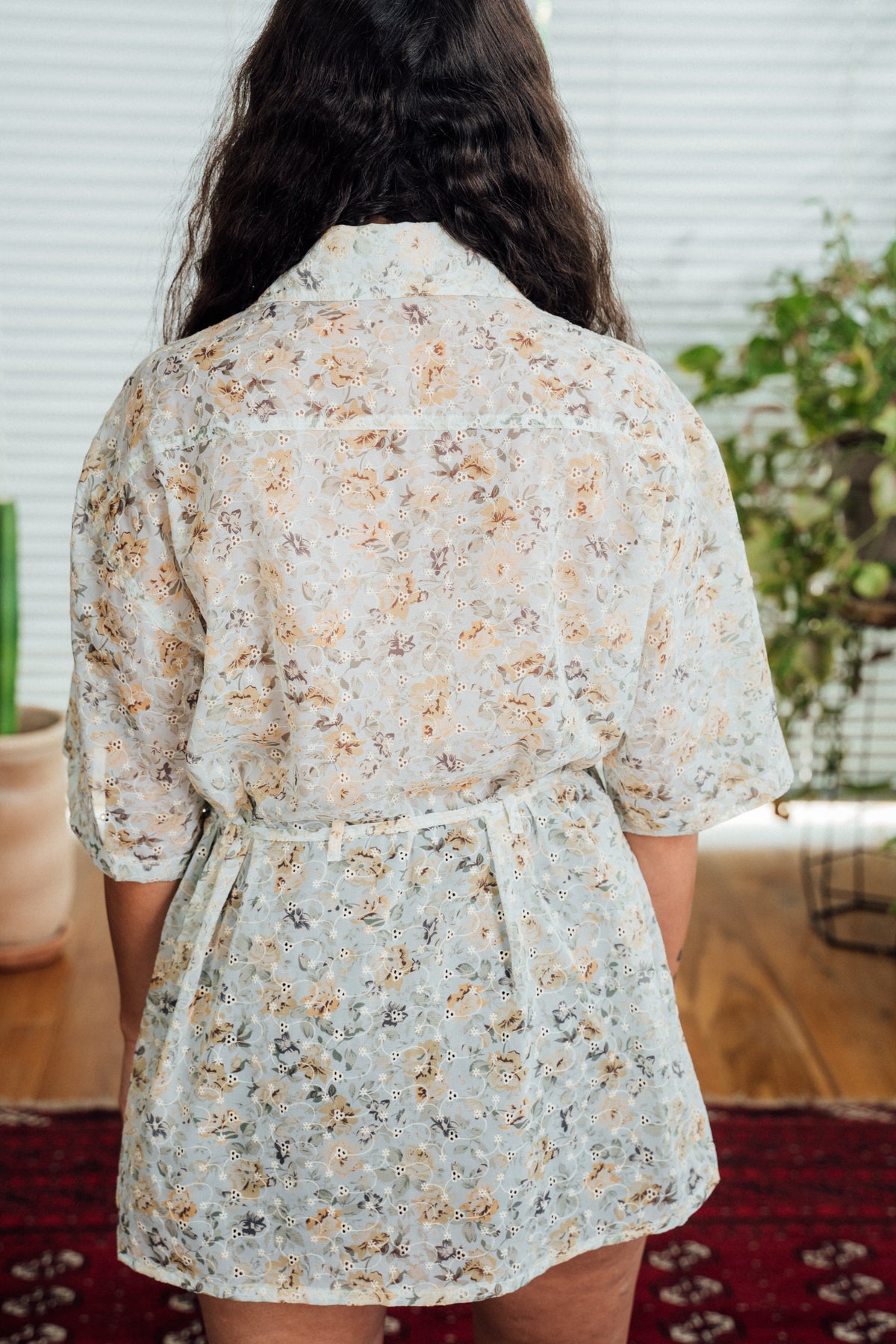 Lily Shirt - Light Blue Flowers