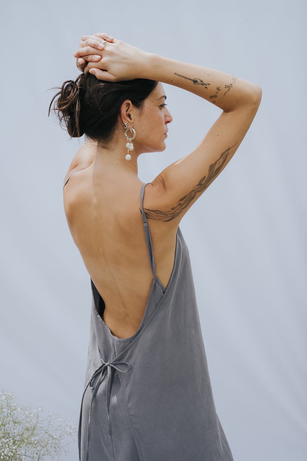 Tulip Dress - Gray light blue