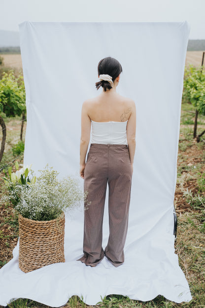 Peony Strapless - White