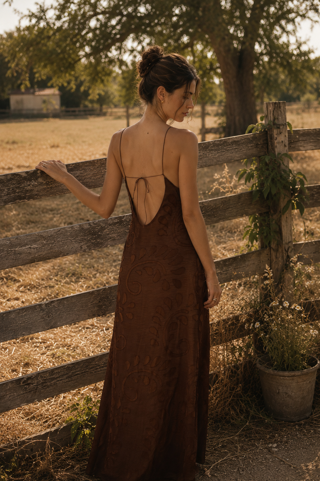 Calla Dress - Ginger Brown