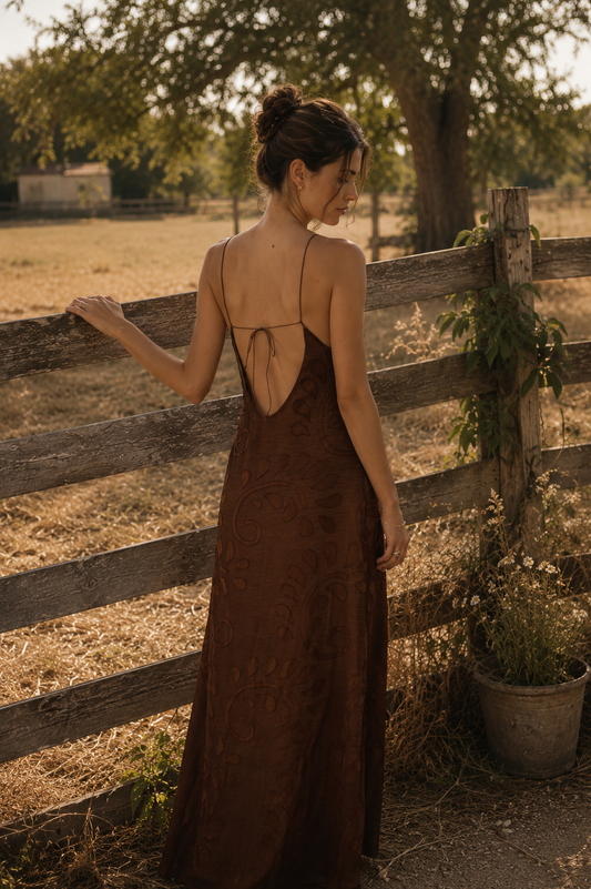 Calla Dress - Ginger Brown