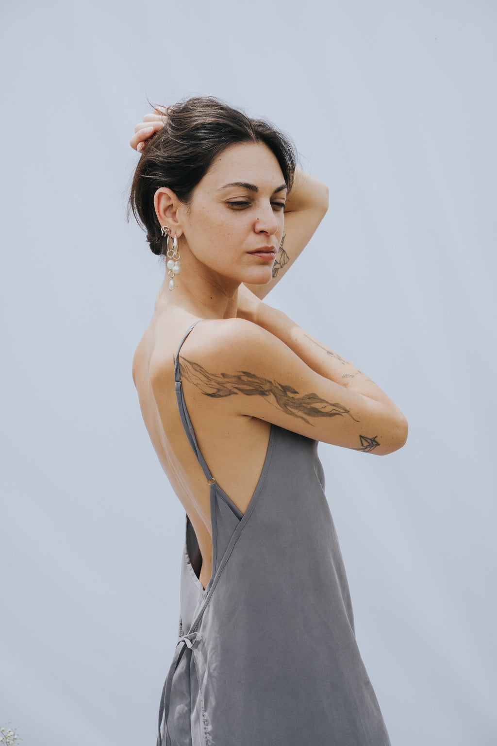 Tulip Dress - Gray light blue