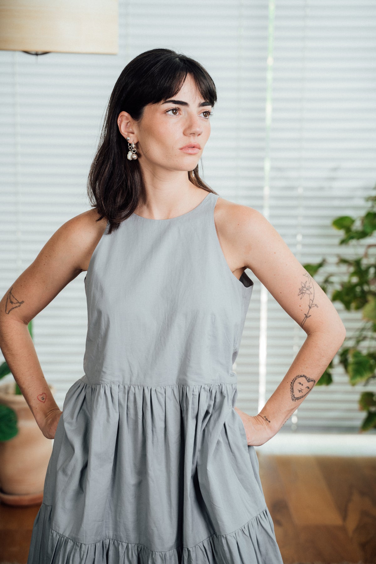 Laurel Dress - Smoky Blue