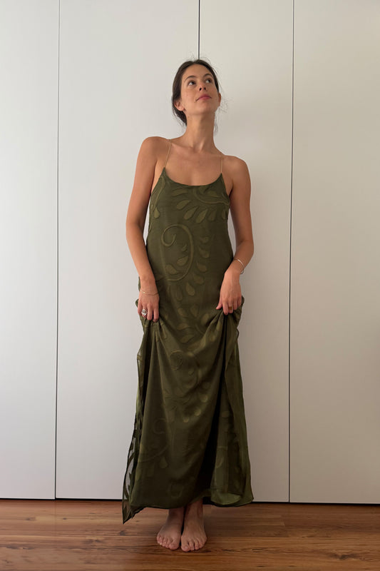 Calla Dress - Olive Green