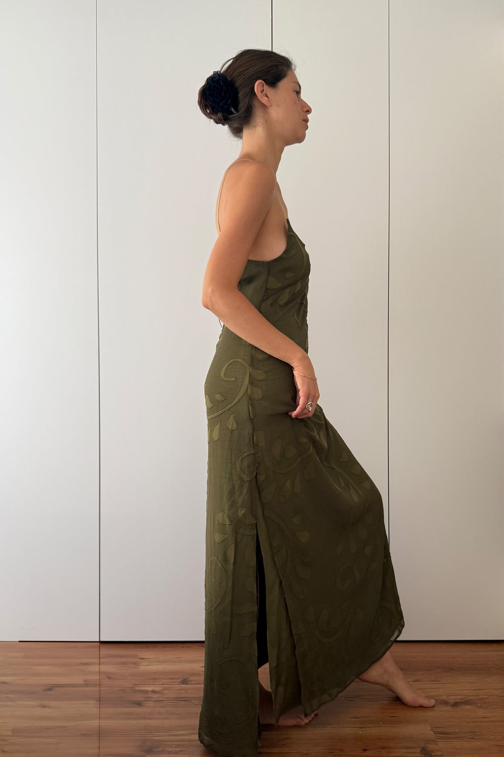 Calla Dress - Olive Green